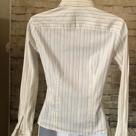 The Limited Button Down Blouse With Pinstripes - Picture 3 of 5